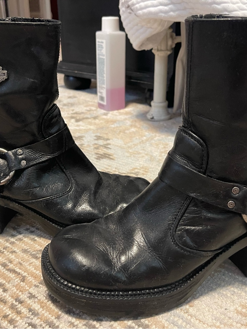 Harley-Davidson Black leather boots